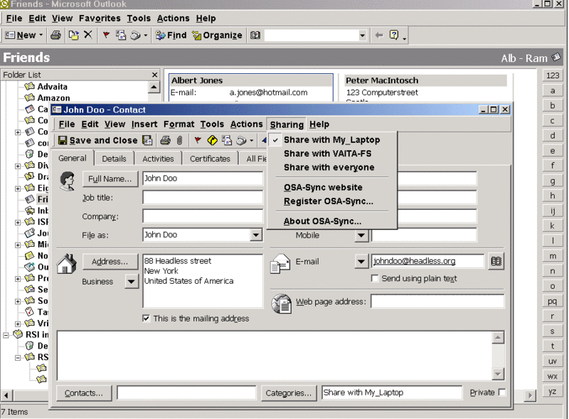 OsaSync Screenshot